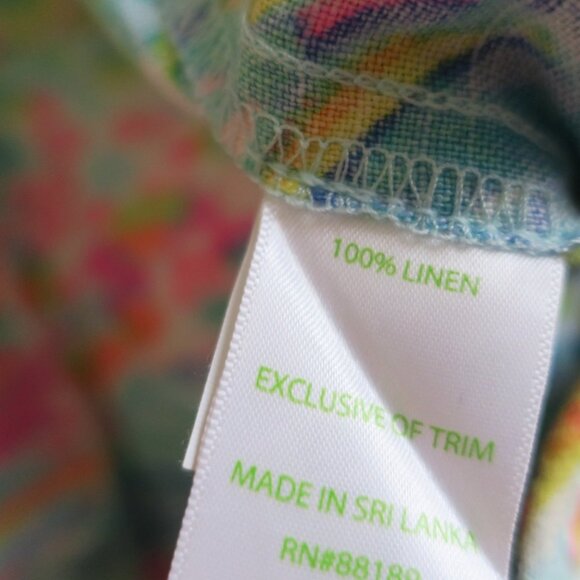 Lilly Pulitzer Catch the Wave Florita Linen Beach Pants Women's Medium - Picture 5 of 6